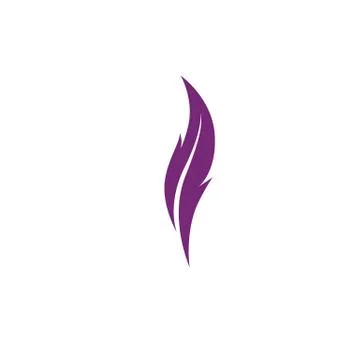 Feather pen write sign logo template app Stock Illustration