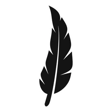 Feather plume icon simple . Bird pen Stock Illustration