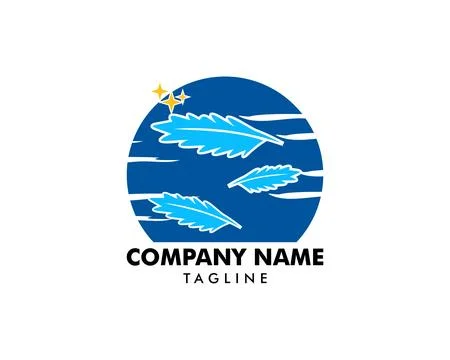 Feather quill Logo Template Design Stock Illustration