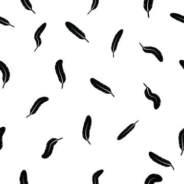 Feather seamless pattern background icon. Stock Illustration