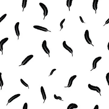 Feather seamless pattern background icon. Illustrazione stock