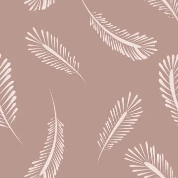Feather seamless pattern in boho Illustrazione stock