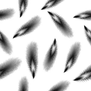 Feather seamless pattern. Boho style vector background. Easy to edit template Illustrazione stock