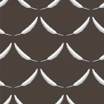 Feather Seamless Pattern 스톡 일러스트
