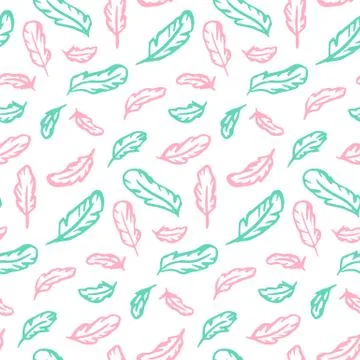 Feather Seamless Pattern イラスト素材