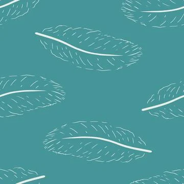 Feather seamless pattern Stock Illustration
