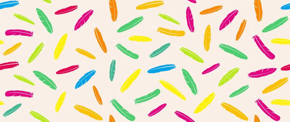 Feather seamless pattern, vector illustration Stock-Illustration