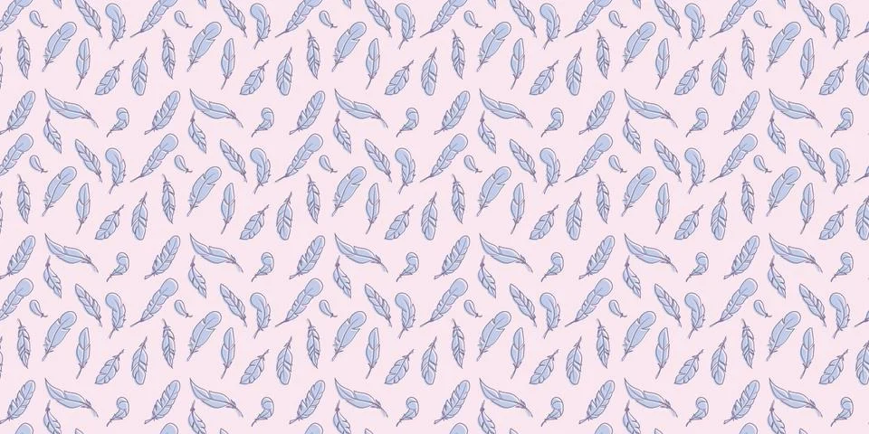 Feather seamless repeat pattern vector background イラスト素材