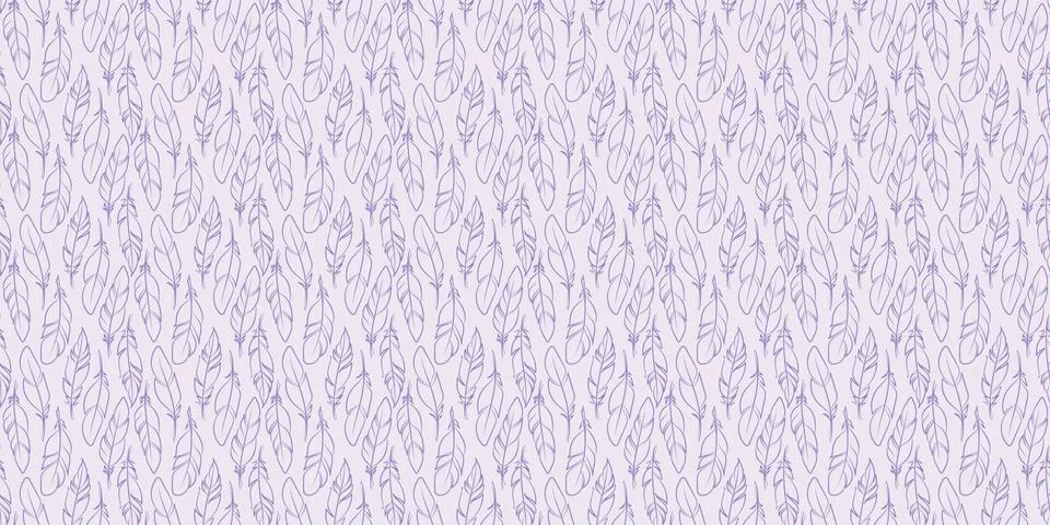Feather seamless repeat pattern vector background Stock Illustration