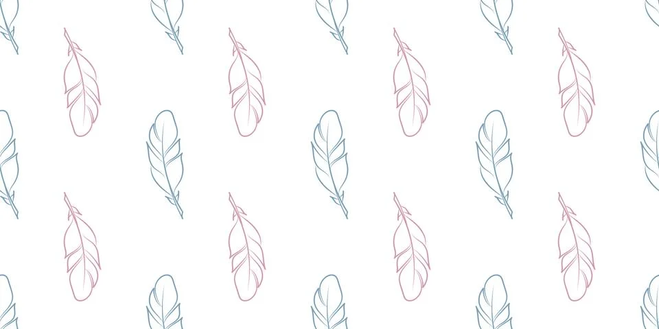 Feather seamless repeat pattern vector background イラスト素材