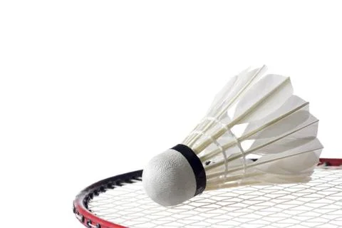 Feather shuttlecock Stock Photos