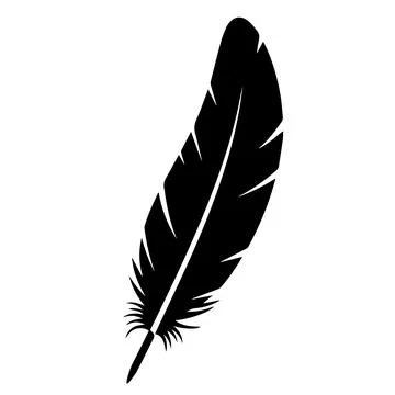 Feather Silhouette Illustrazione stock