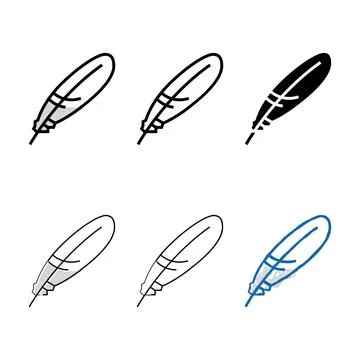 Feather soft range fluffy color icon vector Stock Illustration