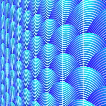 Feather styled background with curved lines styled as exotic bird plumage p.. 스톡 일러스트