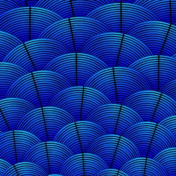 Feather styled background with curved lines styled as exotic bird plumage p.. 스톡 일러스트