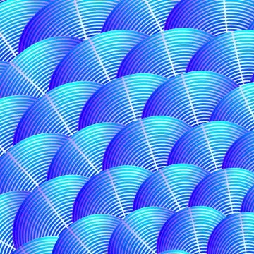 Feather styled background with curved lines styled as exotic bird plumage p.. 스톡 일러스트