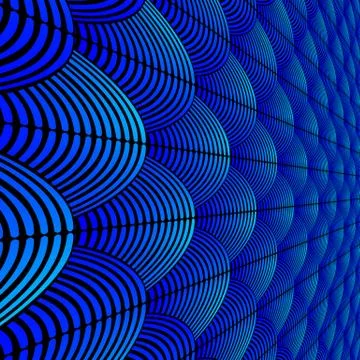 Feather styled background with curved lines styled as exotic bird plumage p.. 스톡 일러스트