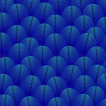 Feather styled background with curved lines styled as exotic bird plumage p.. Stock Illustration