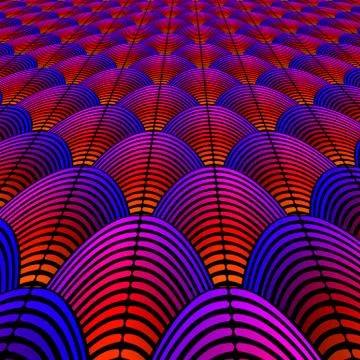 Feather styled background with curved lines styled as exotic bird plumage pat 스톡 일러스트