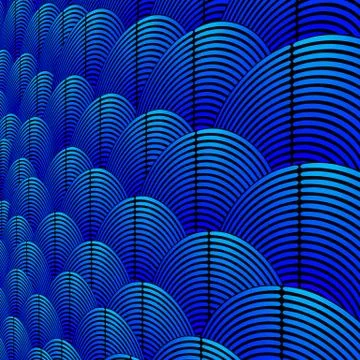 Feather styled background with curved lines styled as exotic bird plumage pat 스톡 일러스트
