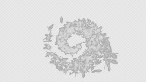 Feather Swirl on Alpha Stock Footage 276545362