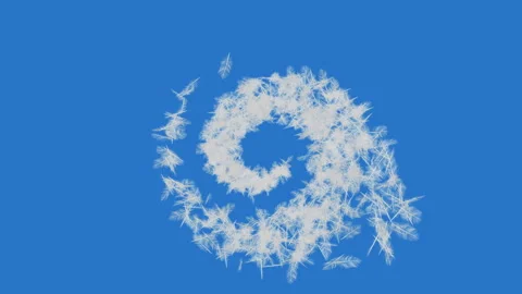 Feather Swirl on Pastel Stock Footage 276545247