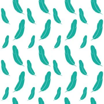Feather vector art background design for fabric and decor. Seamless pattern イラスト素材