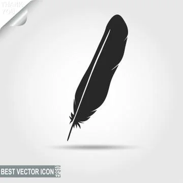 Feather vector icon Stock Illustration
