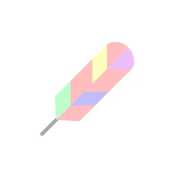 Feather, wing icon. Simple color vector elements of flower children icons for ui 스톡 일러스트