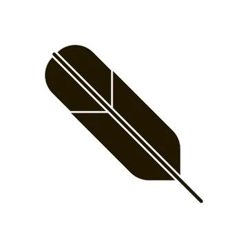 Feather for writing icon in trendy flat style isolated. Illustration eps 10. Stock Illustration