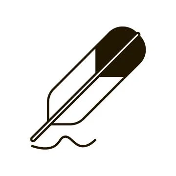 Feather for writing icon in trendy flat style isolated. Illustration eps 10. Stock Illustration