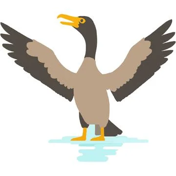 Feathered Flying River Chirping Migration Ilustración de archivo