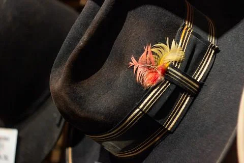 Feathered hat Stock Photos