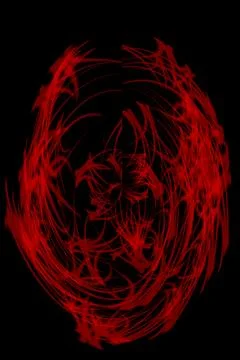 Feathered spiral abstract texture red Stock-Illustration