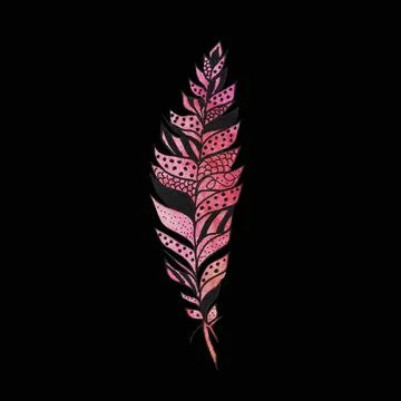 Feathers, abstract orange Stock Illustration