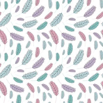 Feathers pattern. Easter pattern with feathers 스톡 일러스트