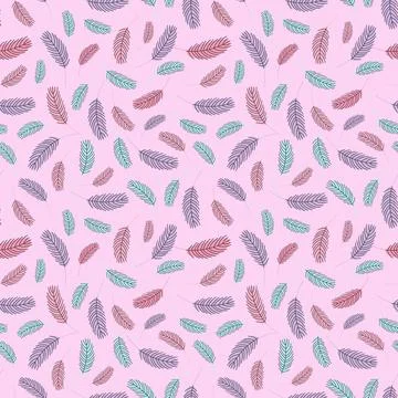 Feathers pattern. pattern with chicken feathers. 库存插图