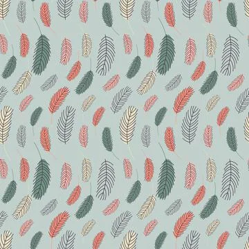 Feathers pattern. Pattern with feathers Stock Illustration