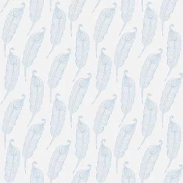 Feathers pattern Seamless pattern with abstract feathers on a light backgr... Stock Photos