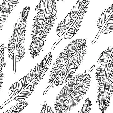 Feathers print Illustrazione stock