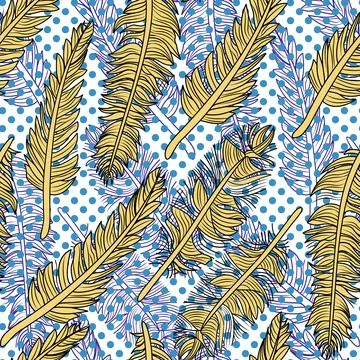 Feathers print Stock Illustration