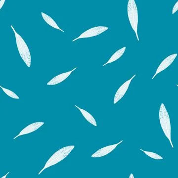 Feathers seamless pattern. Background feather of bird. Stock Illustration