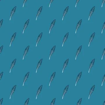 Feathers seamless pattern. Background feather of bird. Stock Illustration