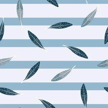 Feathers seamless pattern. Background feather of bird. Stock Illustration