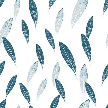 Feathers seamless pattern. Background feather of bird. 스톡 일러스트