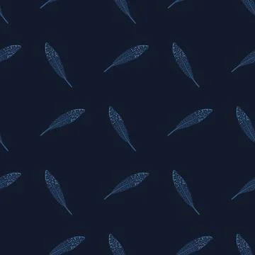 Feathers seamless pattern. Background feather of bird. Stock Illustration