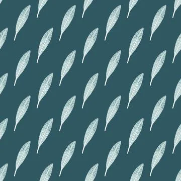 Feathers seamless pattern. Background feather of bird. Stock Illustration