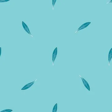 Feathers seamless pattern. Background feather of bird. Illustrazione stock