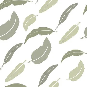 Feathers Seamless Pattern Stock Illustration