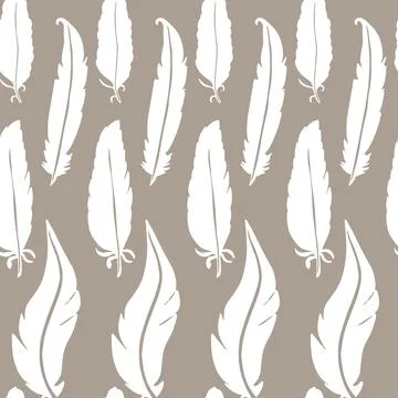 Feathers Seamless Pattern Stock Illustration
